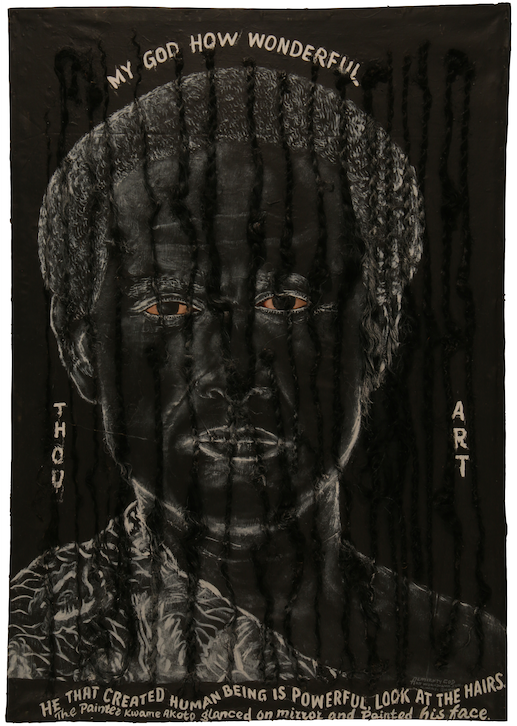 Kwame Akoto Almighty God, My God How wonderful thou art, toile sur chassis, 104 x 73 cm