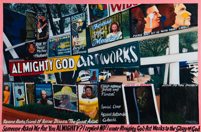 Kwame Akoto Almighty God, Almighty God Art Works, acrylique sur toile, 107 x 183 cm