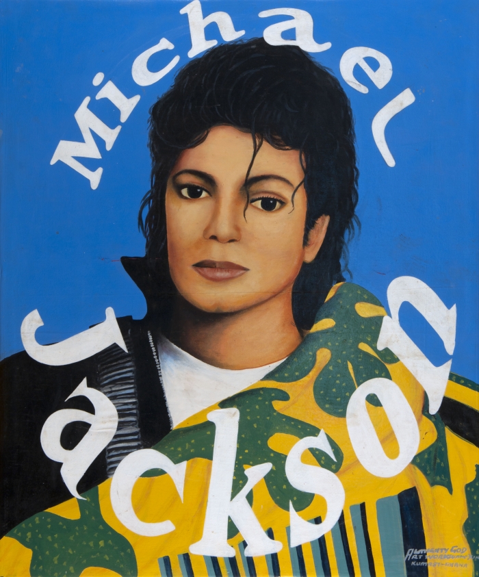 Kwame Akoto Almighty God, Michael Jackson, acrylique sur toile, 91,5 x 73,5 cm