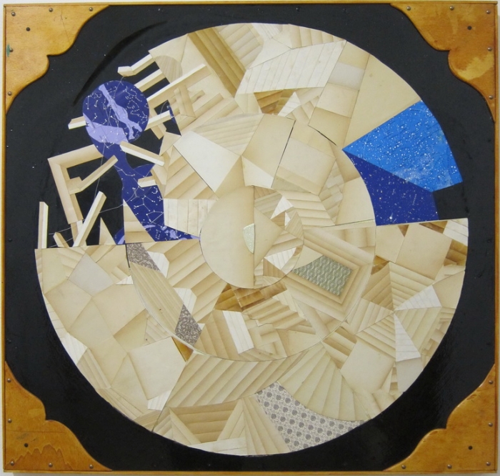 Untitled, 2011, technique mixte, collage sur bois, 98 x 91 cm, Adrian Williams