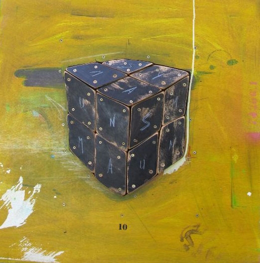 Cube Noir - Technique mixte sur Bois - 50 x 50 cm - 2010