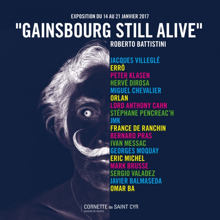 Affiche de l'exposition Gainsbourg Still Alive