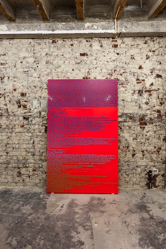 Pixel Brush, 2016, impression numérique sur dacryl, 200 x 125 cm