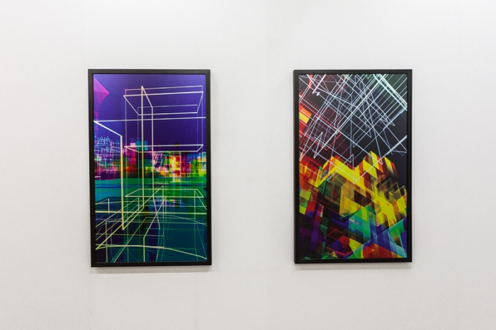 Méta-Cités 1 et 2, 2016, impressions sur aluminium, 100 x 60 cm
