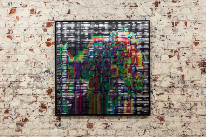 Mosaïque de Pixels 1, 2016, impression sur aluminium, 104 x 104 cm