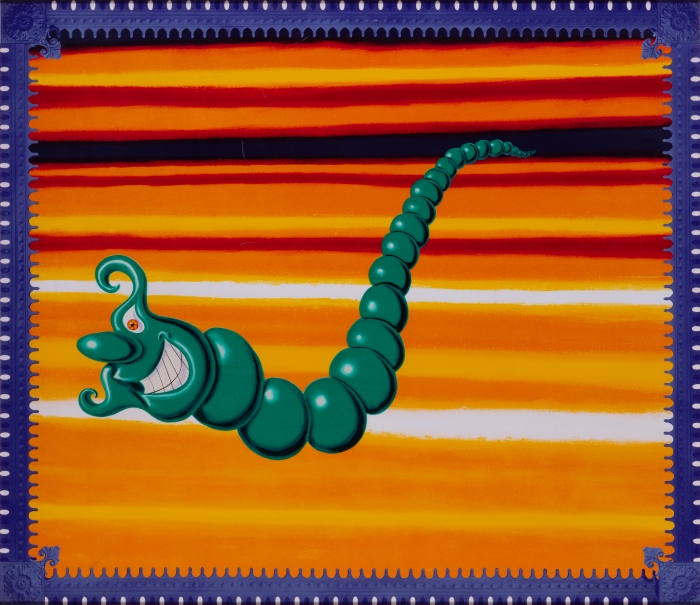 Kenny Scharf, Jade pea god (1989), sérigraphie en couleurs sur papier, 85 x 96 cm