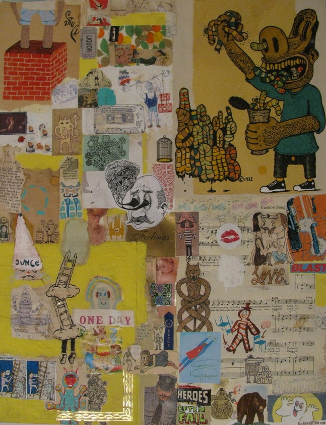 Heroes often fail, 2006, Technique mixte sur papier, 64,5 x 50 cm