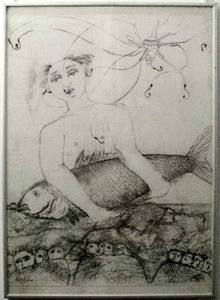 Jean-Claude Silbermann - crayon sur papier - 60 x 80 cm -1999 