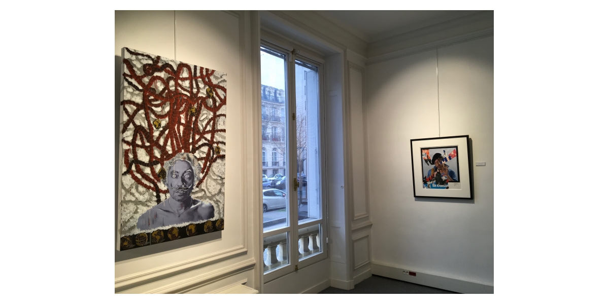 Vue de l'exposition Gainsbourg Still Alive, Paris 8ème