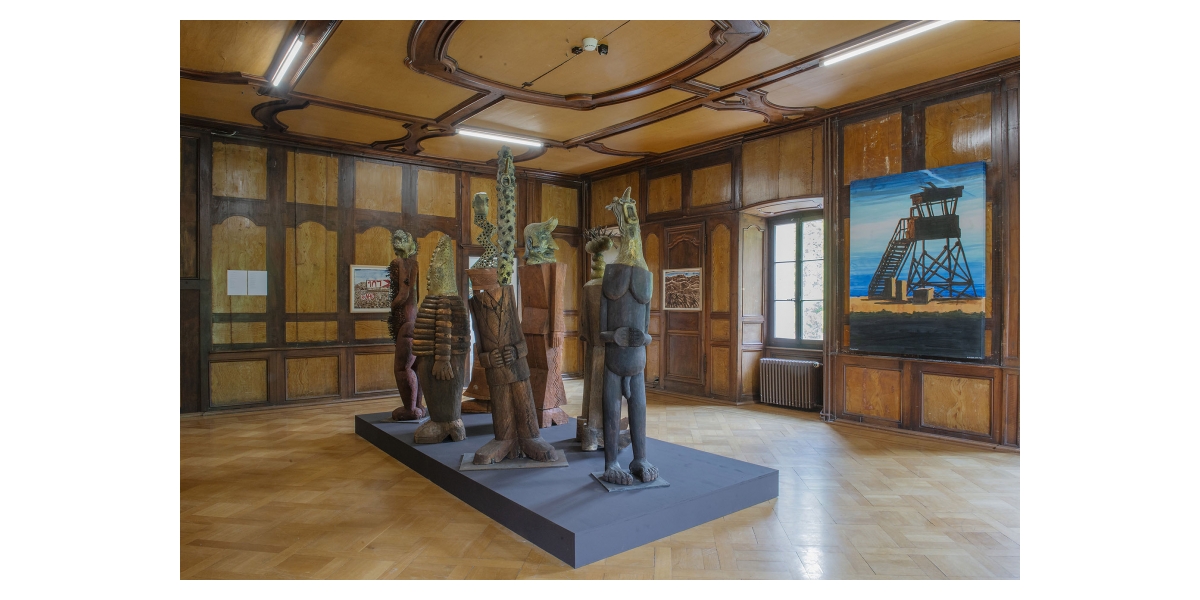 Vue de l'exposition Hervé Di Rosa, "Autour du Monde" au Manoir de Martigny (© Pierre Schwartz)