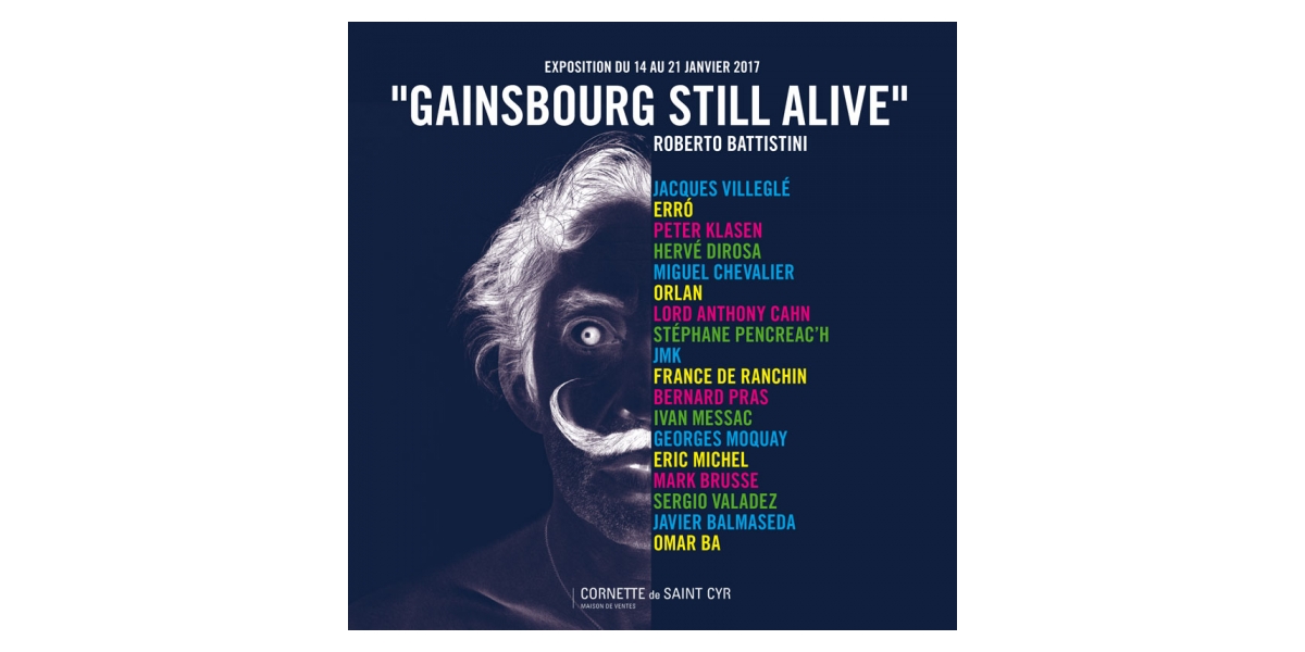 Affiche de l'exposition Gainsbourg Still Alive