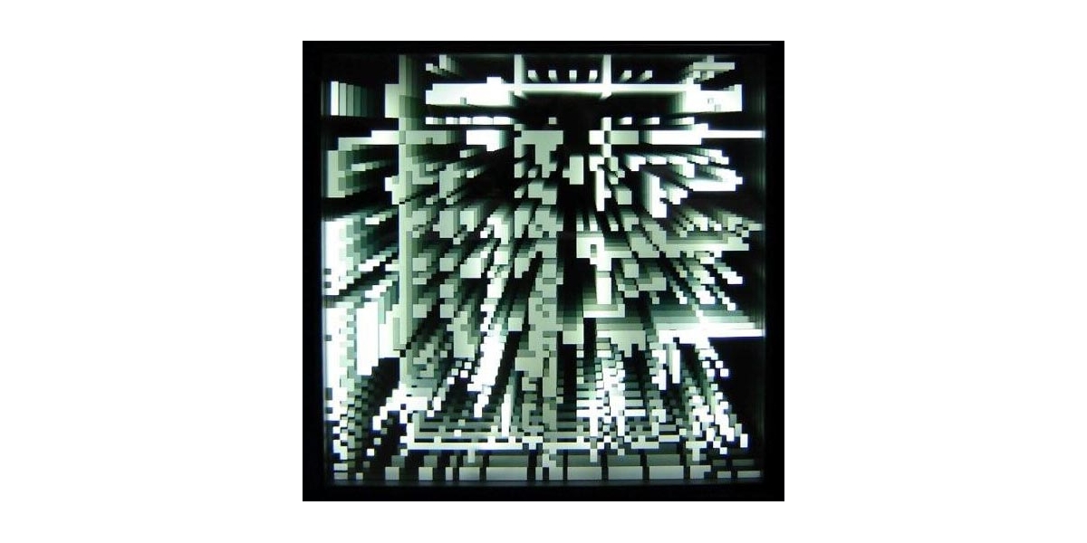 pixels infinis blanc, 2009,Drop Fine Art, 65x65x10 cm