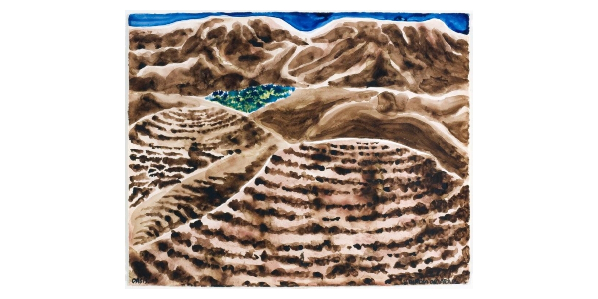 Seul, aquarelle sur papier, 65 x 52 cm, Arad, 2008, Hervé Di Rosa