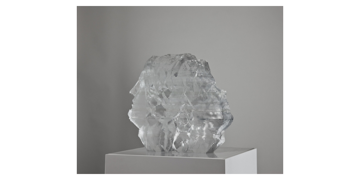 Janus, sculpture plexiglas, 45x35x40 cm, oeuvre unique, 2012