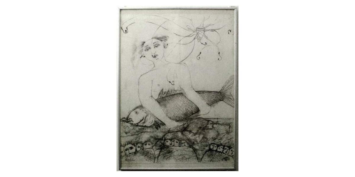 Jean-Claude Silbermann - crayon sur papier - 60 x 80 cm -1999 