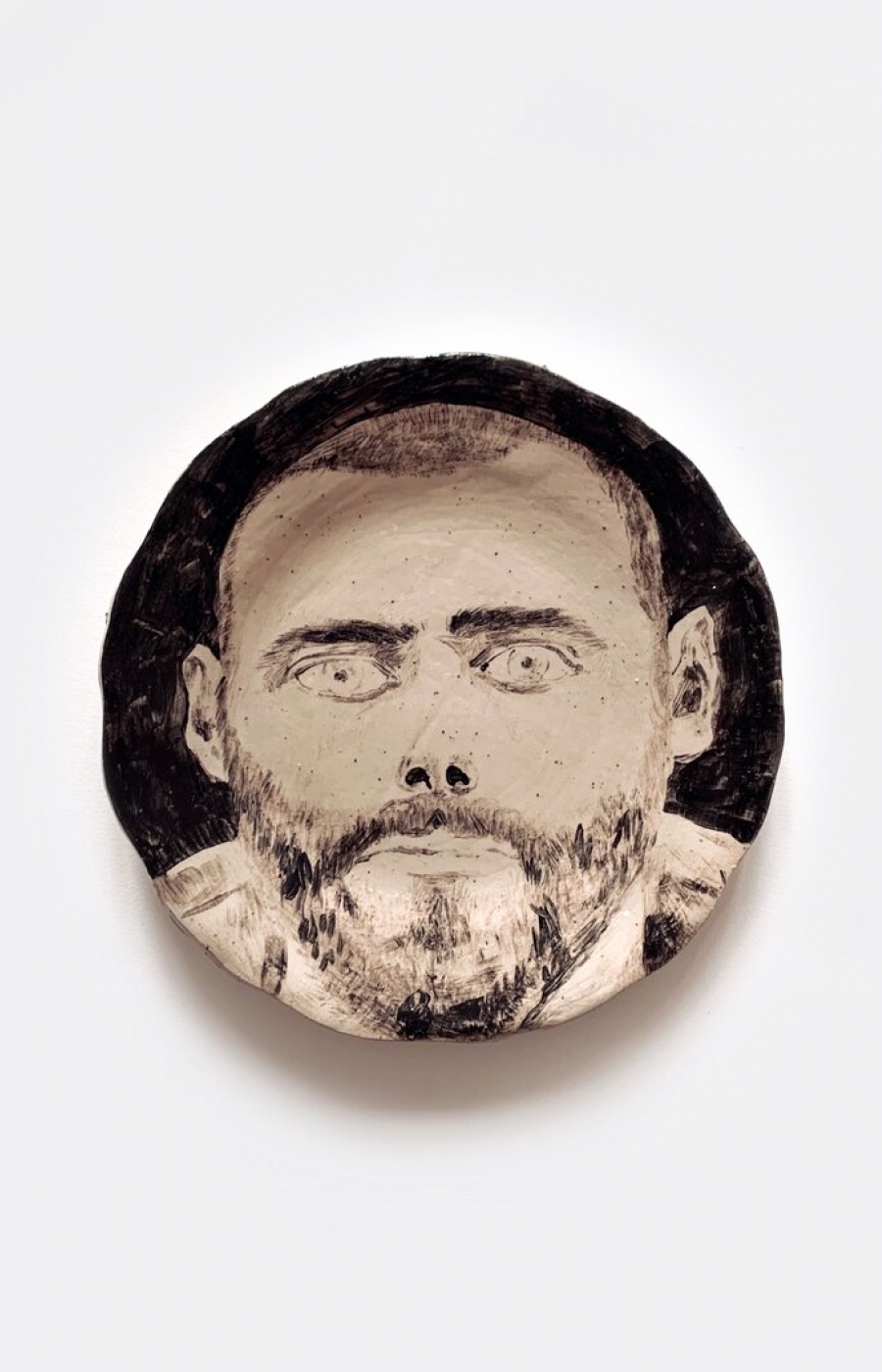 <b>Clément Bataille</b>, <em>Portrait 1</em>, Grès oxydé et émaillé à haute température, 2019 /23x23x3cm