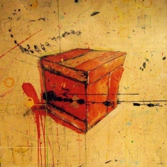 Cube Rouge - Technique mixte sur Bois - 120 x 120 cm - 2003 - VENDU