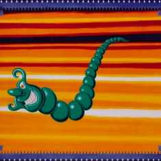 Kenny Scharf, Jade pea god (1989), sérigraphie en couleurs sur papier, 85 x 96 cm