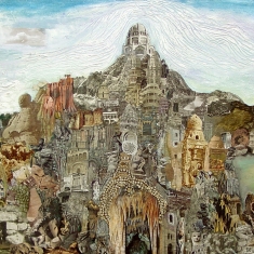 "Ideal Palace", huile et collage sur toile, 97 x 196 cm, 2010